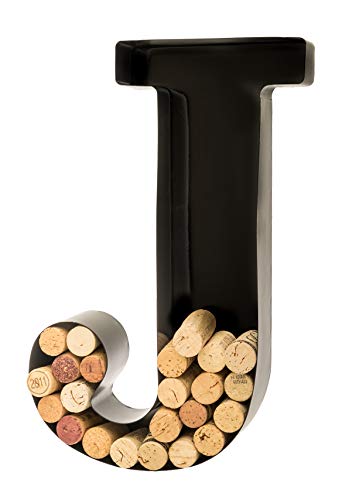 Wine Cork Holder - Metal Monogram Letter (J)
