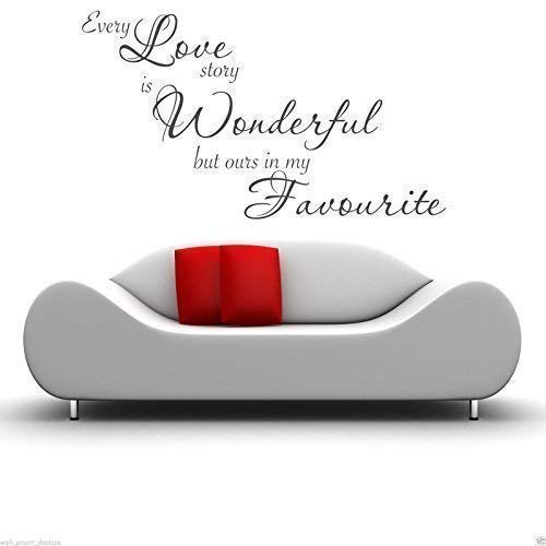 EVERY LOVE STORY Wall Art Sticker Bedroom Quote Decal Mural Transfer Sticker WSD415