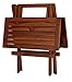 Bare Decor Ravinia Folding Teak Small Table, Oiled Finish Brown