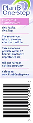PLAN B ONE-STEP EMERGENCY CONTRACEPTIVE, 1.5 MG (1 TABLET)