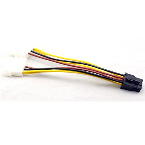 ValeÂ® [5PCS] 2 Pin Molex to 6 Pin PCI-E Power Supply Cable Adapter 12cm