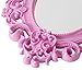 Baroque Magnetic School Locker Mirror/Office Locker Mirror/Room Mirror - Must Have Locker Accessory/Decoration (Pink)