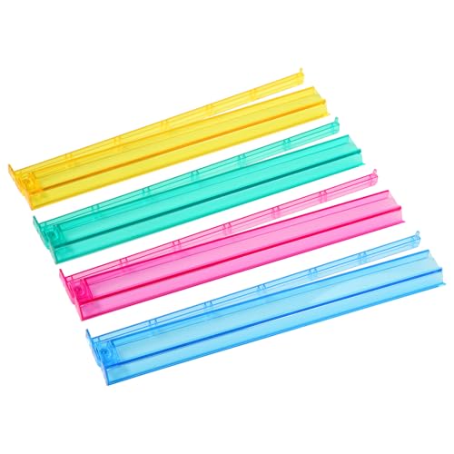 Mahjong All-in-One Tile Rack & Pusher, Clear Acrylic Mahjong Rack and Pusher Combo, Modern American Majiang Tile Racks, Set of 4, Multi Color