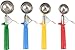 Culinary Depot Stainless Steel Ice Cream Scoop Disher, 4-Piece Color Handle Set - 12, 16, 20, 24 Scoops