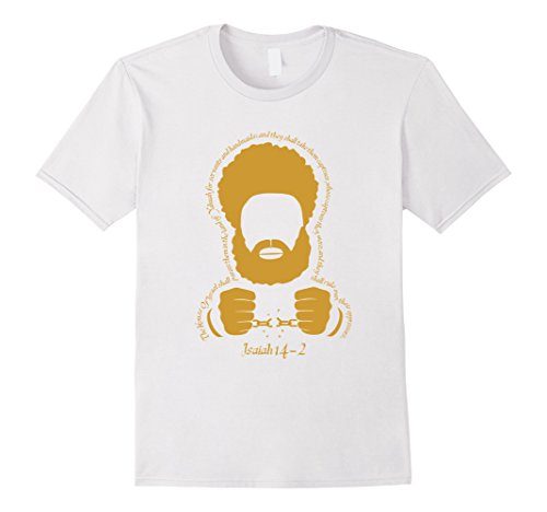 Mens gold isaiah 14:2 hebrew israelites t-shirt judah t…