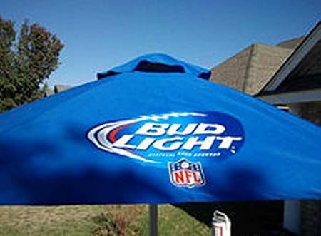 Amazon Com Bud Light Nfl Football 9 Foot Beer Patio Umbrella Market Style New Garden Outdoor