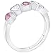 Rhodium Plated Pink and Clear Cubic Zirconia Heart Princess Rings for Babies and Toddlers Size 2 - Adorable Heart Jewelry Ideal for Babies and Little Girls