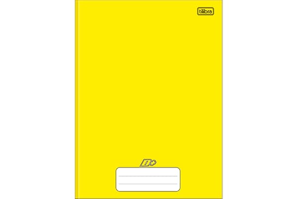 Tilibra Universitário D+ - Caderno Brochura Capa Dura, 200x275mm, 96 Folhas, Amarelo