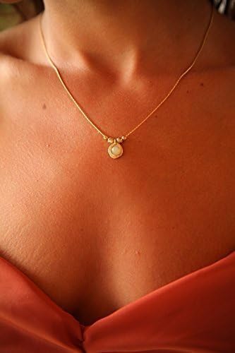 Gold Jade Necklace 18K Gold Plated Jewelry