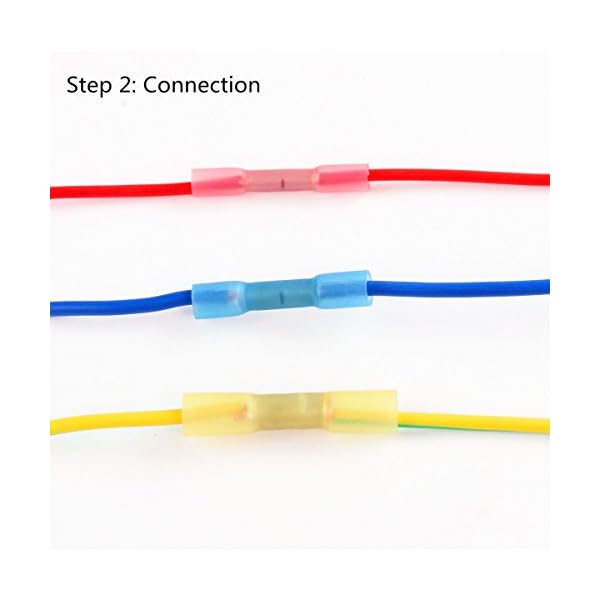 Fotag-100pcs-Insulated-Heat-Shrink-Wire-Crimp-Butt-Terminal-Connectors-Electrical-Waterproof-Marine-Automotive-Grade-Set-Connector-With-Case-22-18AWG-Red