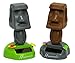 Solar Powered Easter Island Moai Bobble Head Tiki Dashboard Doll - Set of 2