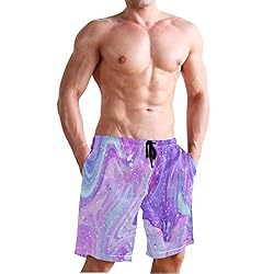 Men's Summer Cool Swim Trunks Quick Dry Rainbow