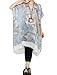 Mordenmiss Women's Summer Lightweight Plus Size Pullover T-shirt Cover-ups XL Light Blue