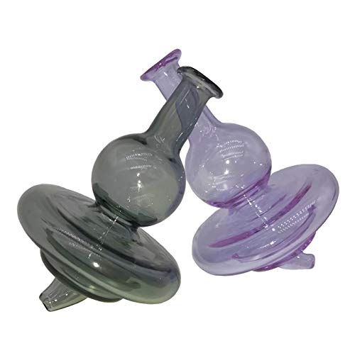 AJNCN.-DOJWA.LLC 2Pcs an be reused Colorful Handmade Gourd Cap (Purple and Black) - Thumbnail 2