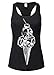 Women's Skeleton Tank Top Ice Cream Skull Goth Shirt Large