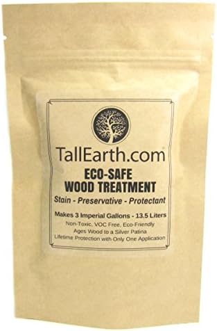 ECO-SAFE Wood Treatment - Stain by Tall Earth Wood Preservatives - 3 Gallon Size - Non-Toxic/VOC Free/Natural Source