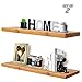 BAMTALK Floating Shelves Wall Mounted,Natural Bamboo Small 16 Inch Wall Shelves,Wood Rustic Decor Storage Hanging Bookshelves for Bathroom,Bedroom,Kitchen,Office,Farmhouse (Nature Color)