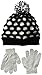 Pink Platinum Girls' Honeycomb Hat Glove Set