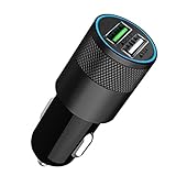 i-SUPERSIM 2-Port USB Rapid Car Charger Travel Vehicle Charger, QC3.0 Fast Charging Tech, for iPhone 6s / 6s Plus, iPad Air 2, iPad Pro, iPad mini, LG G4/G5, Google Nexus