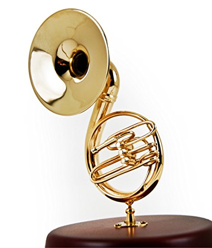 Amazing 18 Note Miniature Sousaphone (Tuba) with Rotating Musical Base - Over 400 Song Choices - Silver Bells - Thumbnail 2