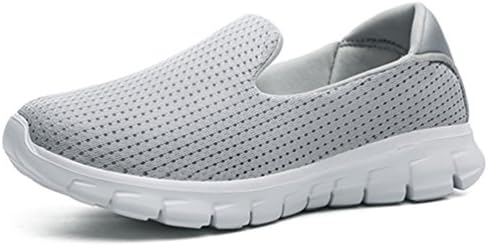 XLXM Women Slip On Sneakers Lightweight Walking Shoes Casual Loafers (6.5, lightgray)