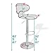 2 pcs Swivel Elegant PU Leather Modern Adjustable Bar Stool Chair Barstool (White)