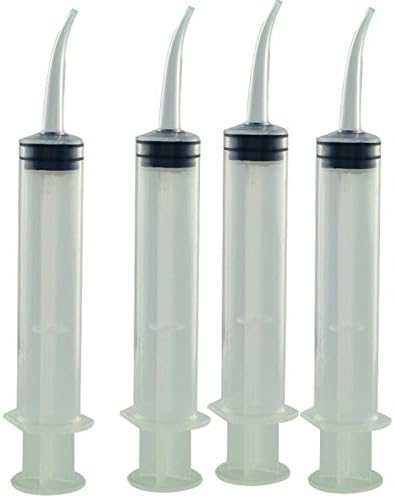 Lot De 5 Seringues D'irrigation Dentaire Jetables 12ml - Pointe Courbée, Pour Usage Dentaire Ou Loisirs Créatifs