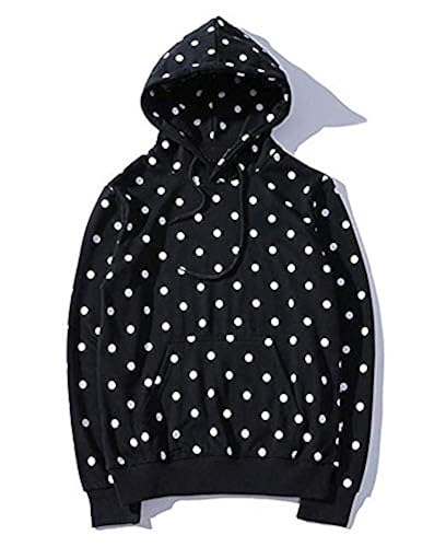 110 Tie Dye Knit Long Sleeve Joggers Hoodie Set (Polka Dots, M