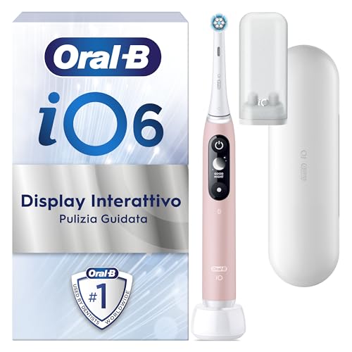 Oral-B Spazzolino Elettrico Ricaricabile iO 6N Rosa, 2 Testine Di Ricambio, 1 Custodia Da Viaggio. 1 Spazzolino