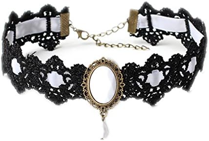 DARLING HER Bohemia Lace Tattoo Choker Necklace Women Vintage Crystal Necklaces Choker Jewelry White
