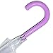Kung Fu Smith Auto Open Transparent Bubble Shape Cartoon Print POE Stick Umbrella (Purple Flowers)