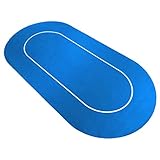 YH Poker 70" x 35" Portable Oval Sure Stick Rubber