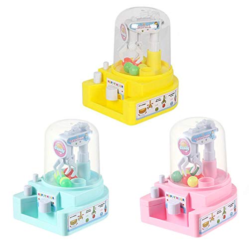 Claw Machine, AOLVO Mini Grabber Toy Cute Claw Machine Playset Crane Game Machine for Kid, Best Birthday Christmas Gift Toy for Intelligence Development (Random Color)