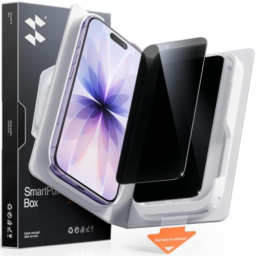 SMARTDEVIL 2 Pack Anti-Spy Screen Protector for iPhone 17, Bubble Free Installation, 9H Tempered Glass, Case Friendly, Exclusive Design SmartPull Box | Anti-Espion 28°, Verre Trempé 9H, Pose Sans Bulles, Anti-Éclats, Toucher Fluide, Face ID & Coque Compatibles, SmartPull Box
