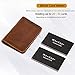 MaxGear Business Card Holder Pocket Business Cards Case Bifold Business Cards Wallet for Men and Women, Crazy Horse Genuine Leather, 4.5x3 inch, Light Brown