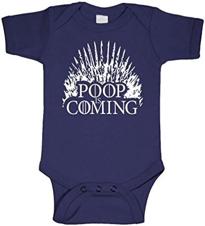 Poop is Coming - Thrones fire ice Winter - Cotton Infant Bodysuit