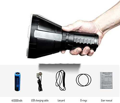 LXH/IMALENT R70C Super Bright LED Flashlight Torch 6500 lumens High-Quality Flashlight with 18650 Rechargeable Li-ion Batteries- Flashlight Search Light
