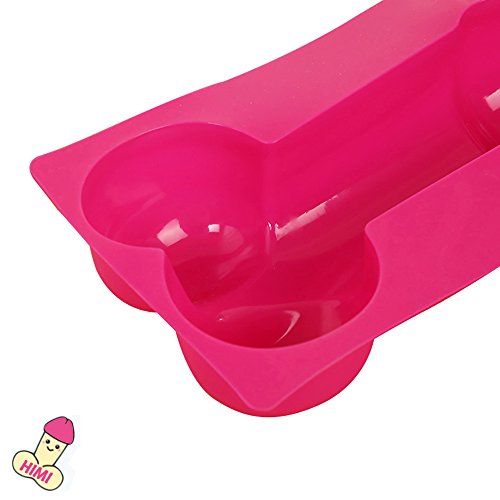 Himi 3D Large Silicone Penis Cake Mold - Set of 2 - Pecker Cake Pan -DIY Cock Mold Chocolate Soap Fondant Baking Mold Tray Kitchen Tool Baking Tool for Home Kitchen and Bachelorette Party (2 Pieces)