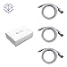 iPhone Charger,Atizzy 3 PACK 6 FT Nylon Braided Charging Cable Cord Lightning to USB Cable Charger Compatible with iPhone X / 8 / 7 / 6S / 6 / Plus / 5 SE / 5S / 5C / 5 / iPad / iPod and More(White)