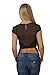 Hollywood Star Fashion Women's Short-Sleeve Mesh-Back Sweetheart Crop Top