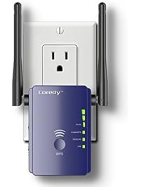 Coredy N300 Mbps Mini WiFi Range Extender / Wi-Fi Signal Repeater / Wireless Signal Booster / Wi Fi Access Point with 2 High Performance External Antennas