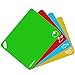 NIROLLE Extra Thick Flexible Plastic Cutting Board Mats Set, Set of 4 Colored Mats with Food Icons and Easy-Grip Handles, BPA-Free, Non-Porous,Dishwasher Safe