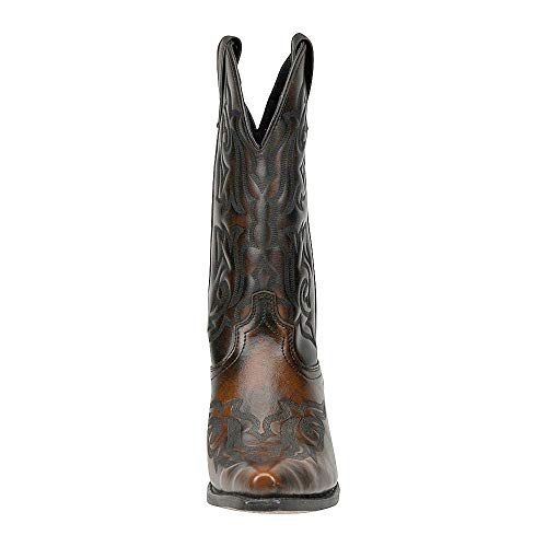 Laredo Men's Hawk Western Boot,Brown/Gold,9 XW US - Thumbnail 2