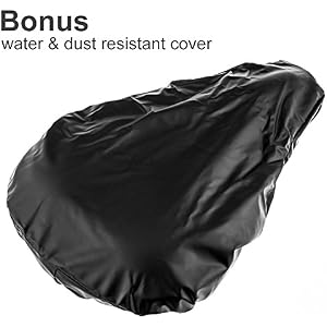 Zacro Gel Bike Seat Cover - Extra Soft Gel Bicycle Seat - Bike Saddle Cushion with Water&Dust Resistant Cover