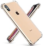 GVIEWIN Crystal Clear iPhone Xs Max Case, Soft TPU Cover with Shock Absorption Bumper Corners and Transparent Back Slim & Protective Cases for iPhone Xs Max 6.5"(Clear)