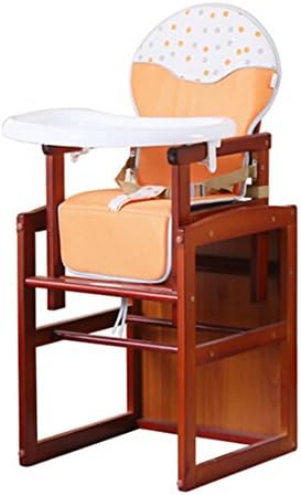 Award Winning Highchair Mom's Good Helper Multi-fonctioninal High Chair Converted to Desk and Rocking Chair with Removable Tray (Mahogany)
