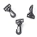 YOYOSTORE 10pc Black Plastic Swivel Rotary Rotate Snap Hook Buckle Carabiners Rings Barrel Loop Webbing Strap Luggage Bag