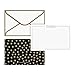 Graphique Gold Dot Flat Notes – Note Card Stationery with Bold Gold Polka Dot Design, Gold Trim and 