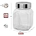 Plastic Storage Jars With Lids; Milton Food Storage Containers 4 Pack 67 oz. Clear Square Lightweight PET Canisters; Wide-Mouth, Airtight Lids Caps; Large Big Clear Empty Multi-Purpose Jars BPA Free