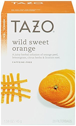 Tazo wild sweet orange herbal tea, 20 count box 1.58oz (pack of 3…